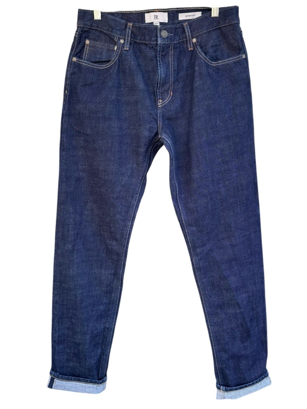Banana Republic Men's Selvedge Slim Jeans | Dark Rinse 32x34